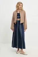 Bunda Answear.LAB hnědá barva, přechodná, oversize