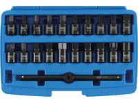 BGS Technic Hlavice BGS 1014 Zástrčné hlavice 3/8" na olejové vany (Sada 21 dílů)