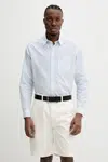 Bavlněná košile Guess Jeans pánské, modrá barva, regular, s klasickým límcem, M5RH67 WGZ11