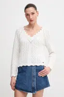 Bavlněný svetr Pepe Jeans OLYA SWEATER dámský, béžová barva, lehký, PL702288