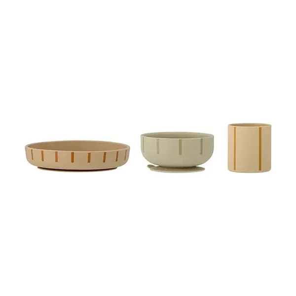 Dětský snídaňový set Bloomingville Levi 3-pack více barev