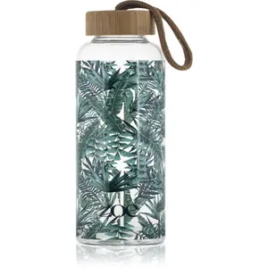 ZOE Bamboo Glass Bottle skleněná láhev na vodu barva Tropic green 550 ml