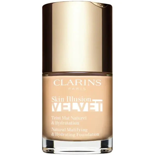 Clarins Skin Illusion Velvet tekutý make-up s matným finišem s vyživujícím účinkem odstín 100.3N 30 ml
