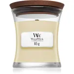 Woodwick White Teak vonná svíčka s dřevěným knotem 85 g
