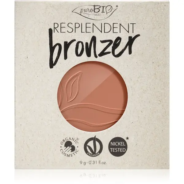 puroBIO Cosmetics Resplendent bronzer – náhradní náplň odstín 03 Beige Brown 9 g