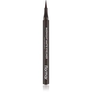 flormar Midnight Matte Eyeliner linka na oči ve fixu s matným efektem odstín 02 Brown 1 ml