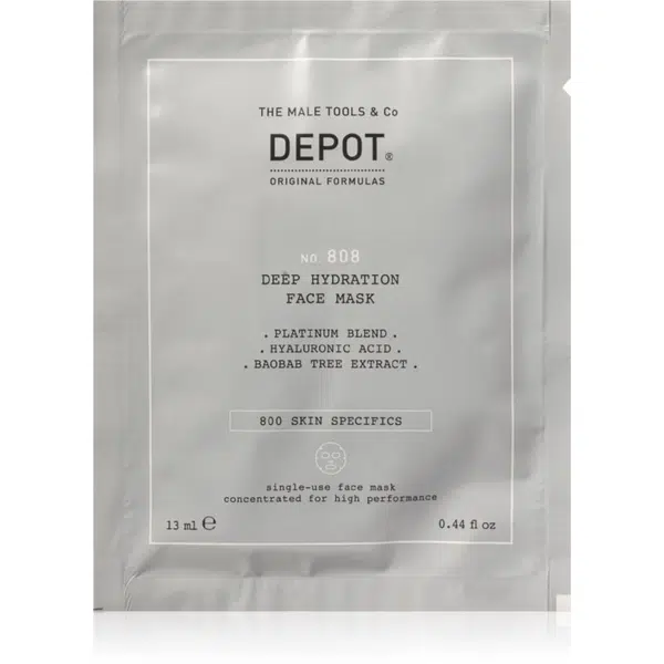 DEPOT 800 SKIN SPECIFICS NO. 808 DEEP HYDRATATION FACE MASK hloubkově hydratační maska pro muže 12x13 ml