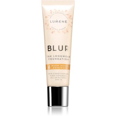 Lumene Blur 16h Longwear dlouhotrvající make-up SPF 15 odstín 4 Warm Honey (Warm) 30 ml