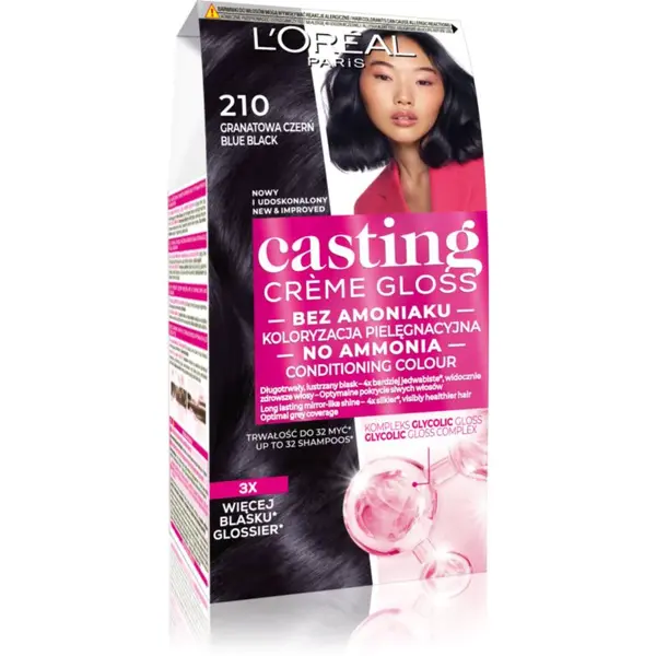 L’Oréal Paris Casting Creme Gloss barva na vlasy odstín 210 Blue Black 1 ks