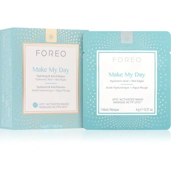 FOREO UFO™ Make My Day ochranná pleťová maska s hydratačním účinkem 7 x 6 g