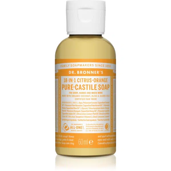 Dr. Bronner’s Citrus & Orange tekuté univerzální mýdlo 60 ml