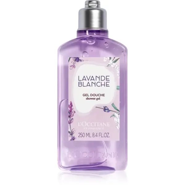 L’Occitane Lavande Blanche Perfumed Shower Gel zklidňující sprchový gel 250 ml