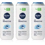 NIVEA MEN Sensitive sprchový gel pro muže výhodné balení 3 x 500 ml