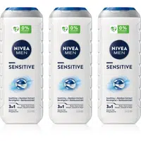 NIVEA MEN Sensitive sprchový gel pro muže výhodné balení 3 x 500 ml