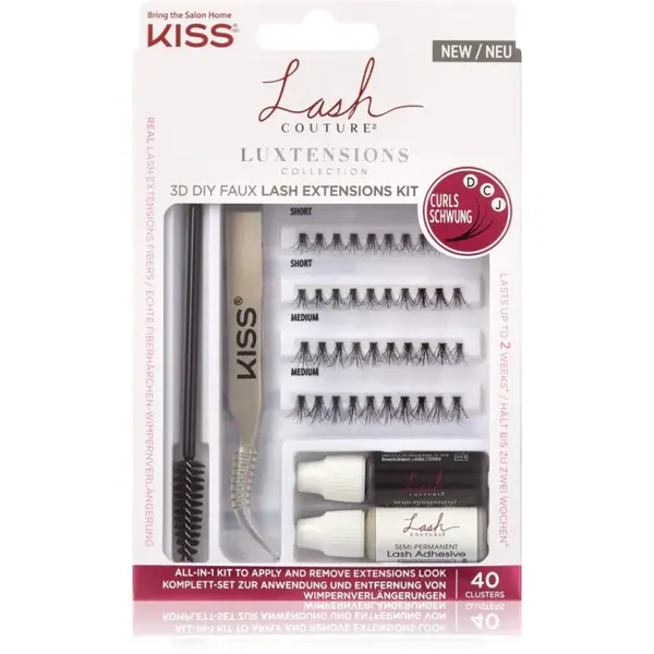 KISS Lash Couture LuXtensions set pomůcek pro aplikaci umělých řas 40 ks