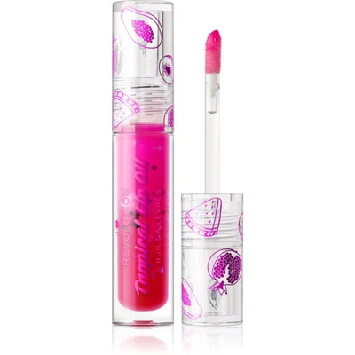 I Heart Revolution Tasty Tropical tónovací olej na rty pro hydrataci a lesk odstín Pomegranate 3.8 ml