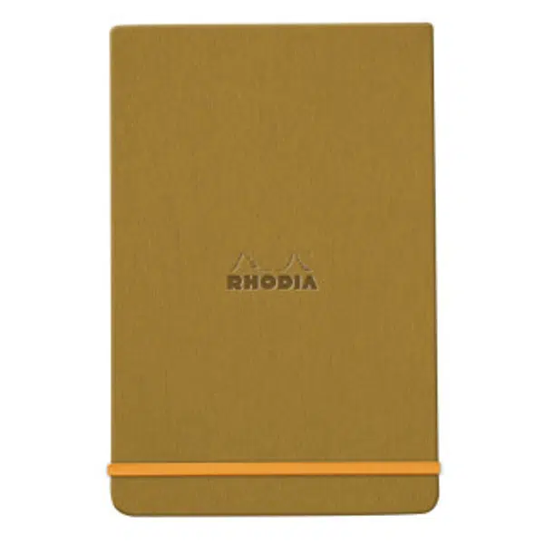 Zápisník Rhodia s pevnými deskami 9x14cm – Gold