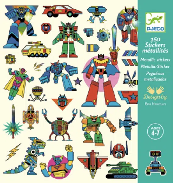 Samolepky Metalické - Roboti