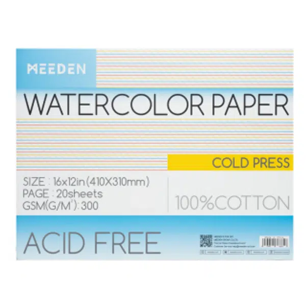 Akvarelový blok Meeden 100% bavlna 31x41cm Cold Pressed