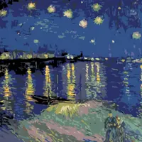 Malování podle čísel - HVĚZDNÁ NOC NAD RHONOU (VAN GOGH)