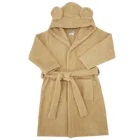 Eko Župan bavlněný s kapucí a oušky Beige vel. S 92-98