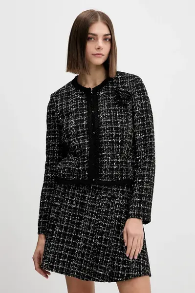 Sako s vlnou HUGO černá barva, 50547594