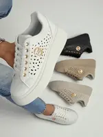 Resti Aurelia Bianca – White Platform Sneakers Ecru