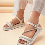 Resti Royal Fashion Women's Rhinestone Wedge Sandals Magnol