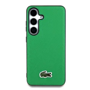 Zadní kryt Lacoste Iconic Petit Pique Woven Logo MagSafe pro Samsung Galaxy S25, zelená