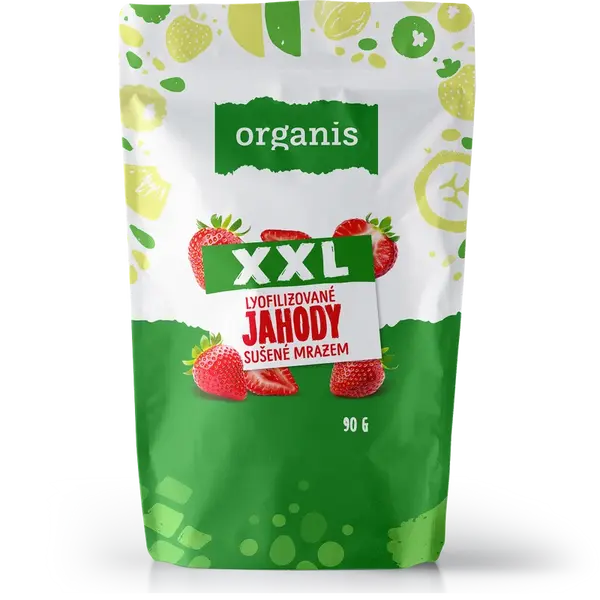 ORGANIS Jahody sušené mrazom plátky XXL 90 g