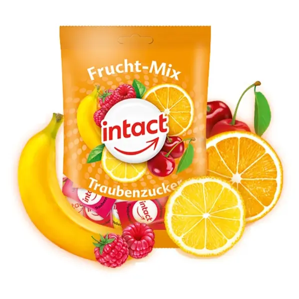 INTACT Hroznový cukor OVOCNÝ MIX s vitamínom C vrecko 75 g