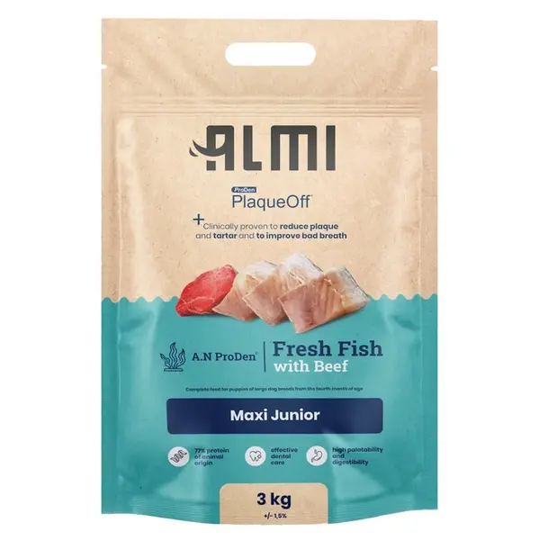 ALMI Maxi Junior granule pre šteňatá 1 ks expirácia 20.3., Hmotnosť balenia (g): 3 kg