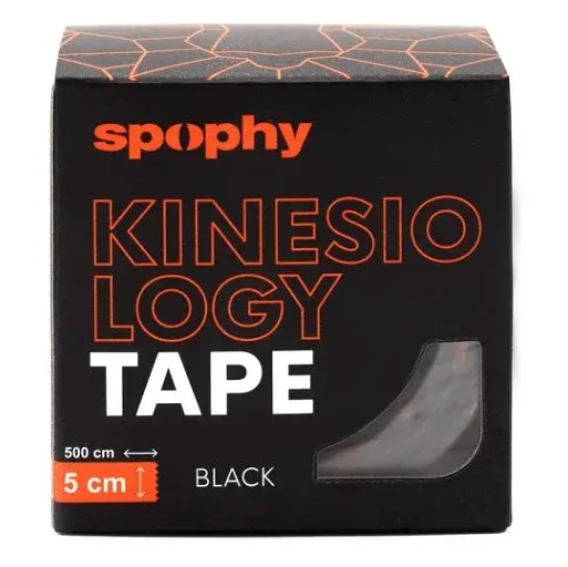 SPOPHY Kinesiology tape black tejpovacia páska čierna 5 cm x 5 m