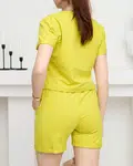 Resti Women's cotton sports sweat suit set in a lime color - Clothing