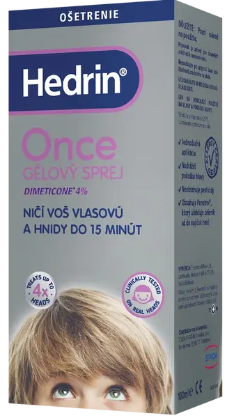 HEDRIN Once Spray gel proti všiam a hnidám 100 ml