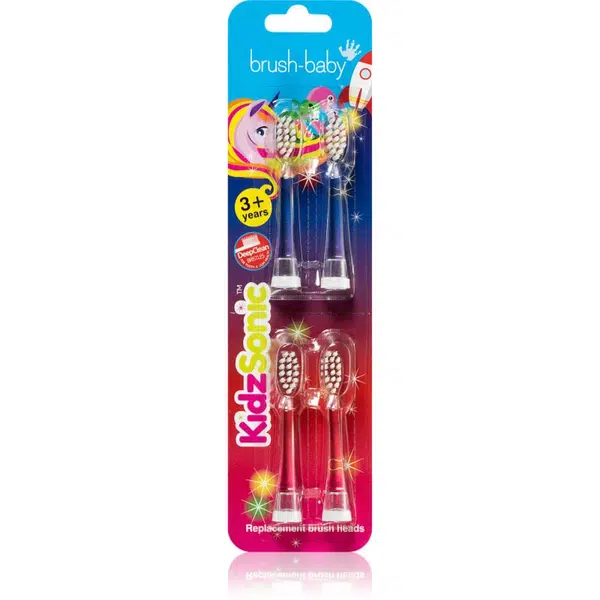 Brush Baby KidzSonic náhradné hlavice na zubnú kefku od 3 rokov 4 ks
