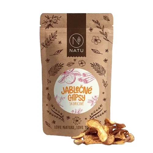 NATU Jablkové lupienky so škoricou 45 g