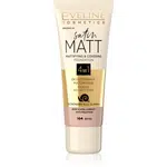 Eveline Cosmetics Satin Matt zmatňujúci make-up s extraktom zo slimáka odtieň 104 Beige 30 ml