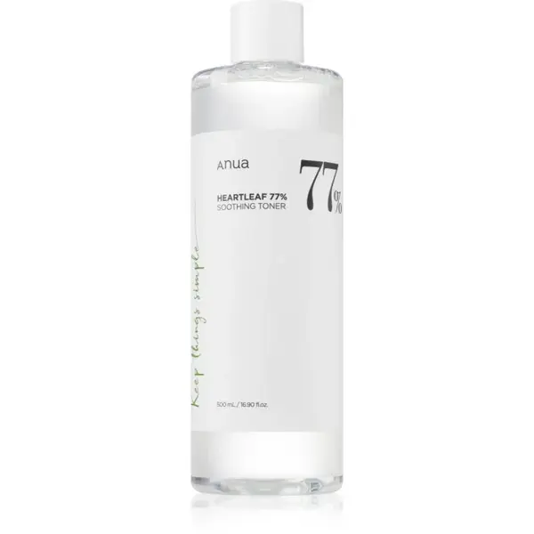 Anua Heartleaf 77% Soothing Toner čistiace a upokojujúce tonikum pre obnovu kožnej bariéry 500 ml
