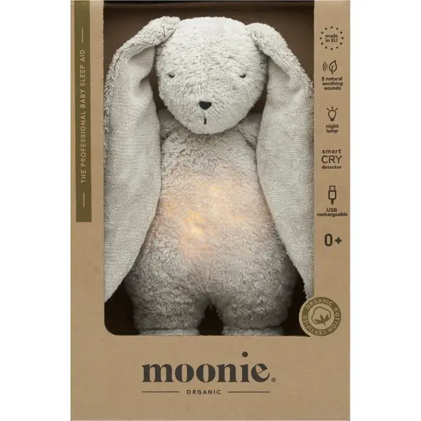 Moonie The Humming Friend 2.0 Organic Grey uspávačik s melódiou 1 ks