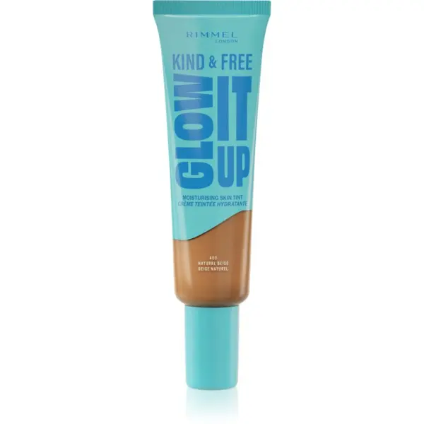Rimmel Kind & Free Glow It Up ľahký hydratačný make-up odtieň 400 Natural Beige 30 ml