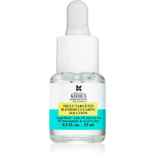 Kiehl's Dermatologist Solutions Truly Targeted Blemish-Clearing Solution sérum na aknóznu pleť pre ženy 15 ml