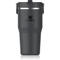Stanley IceFlow™ Flip Straw Tumbler fľaša na vodu z nehrdzavejúcej ocele Black 2.0 600 ml