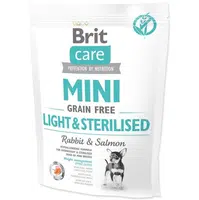 Brit Care Mini GF Light & Sterilised Rabbit & Salmon 400 g | Granule pre psov