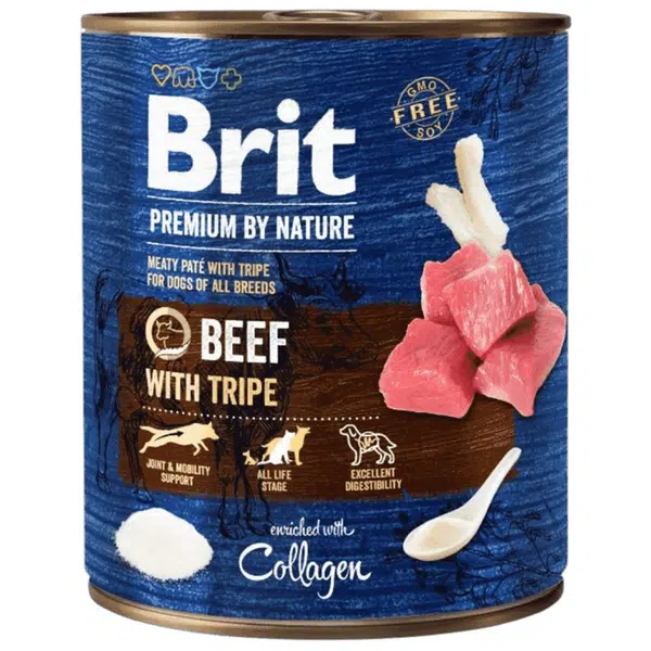 Brit konzerva Premium by Nature Beef & Tripes 800 g | Konzerva pre psov