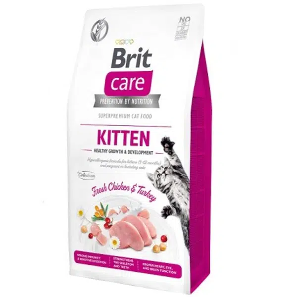 Brit Care Cat Grain-Free Kitten Healthy Growth & Development 7 kg | Granule pre mačky