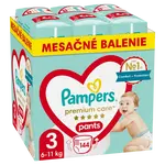 PAMPERS Premium Care Pants Plienkové Nohavičky, veľkosť 3, 6kg-11kg 144 ks