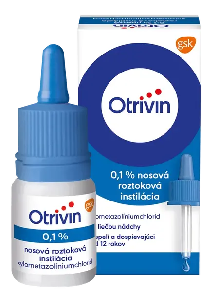 OTRIVIN 0,1 % nosové kvapky, nádcha a upchatý nos 10 ml