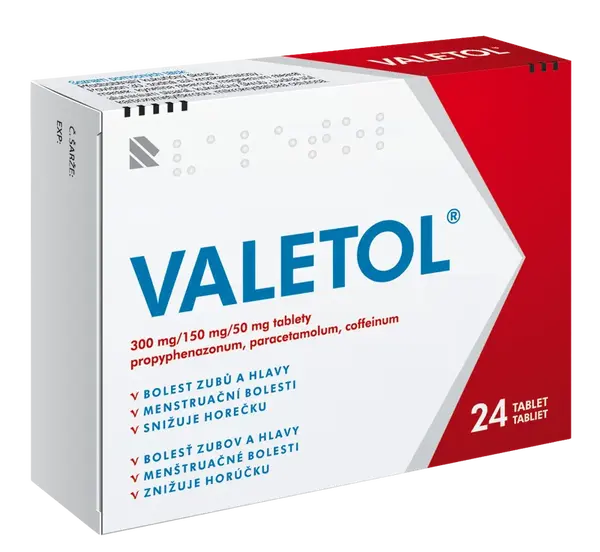 VALETOL na bolesť 24 tabliet