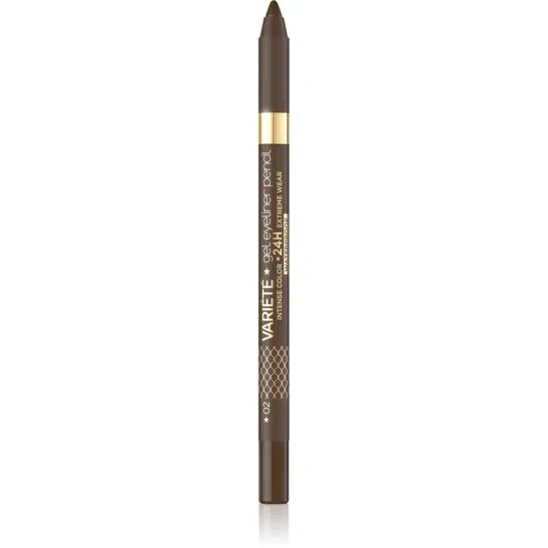 Eveline Cosmetics Variété vodeodolná gélová ceruzka na oči odtieň 02 Brown 1 ks